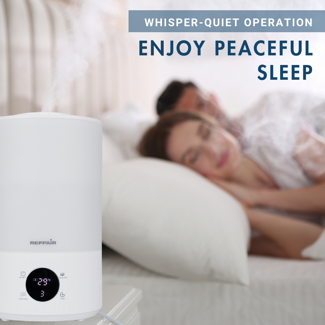 Reffair Caligo 70 Plus Smart Cool Mist Ultrasonic Humidifier for Bedroom, Top-Fill, Essential Oil Diffuser