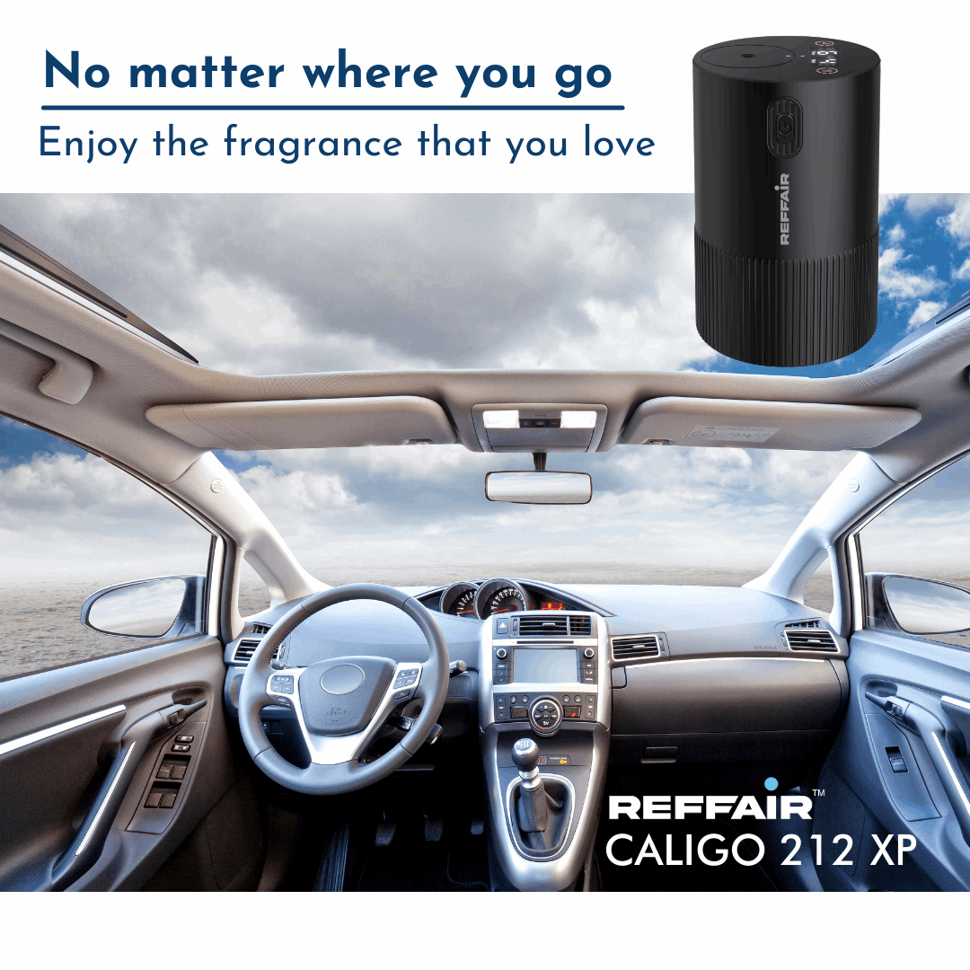 Reffair 212 XP Aroma Oil Diffuser for Cars, Home & Office | Essential Oil Diffuser for Aromatherapy with Display & Timer Function (Black)