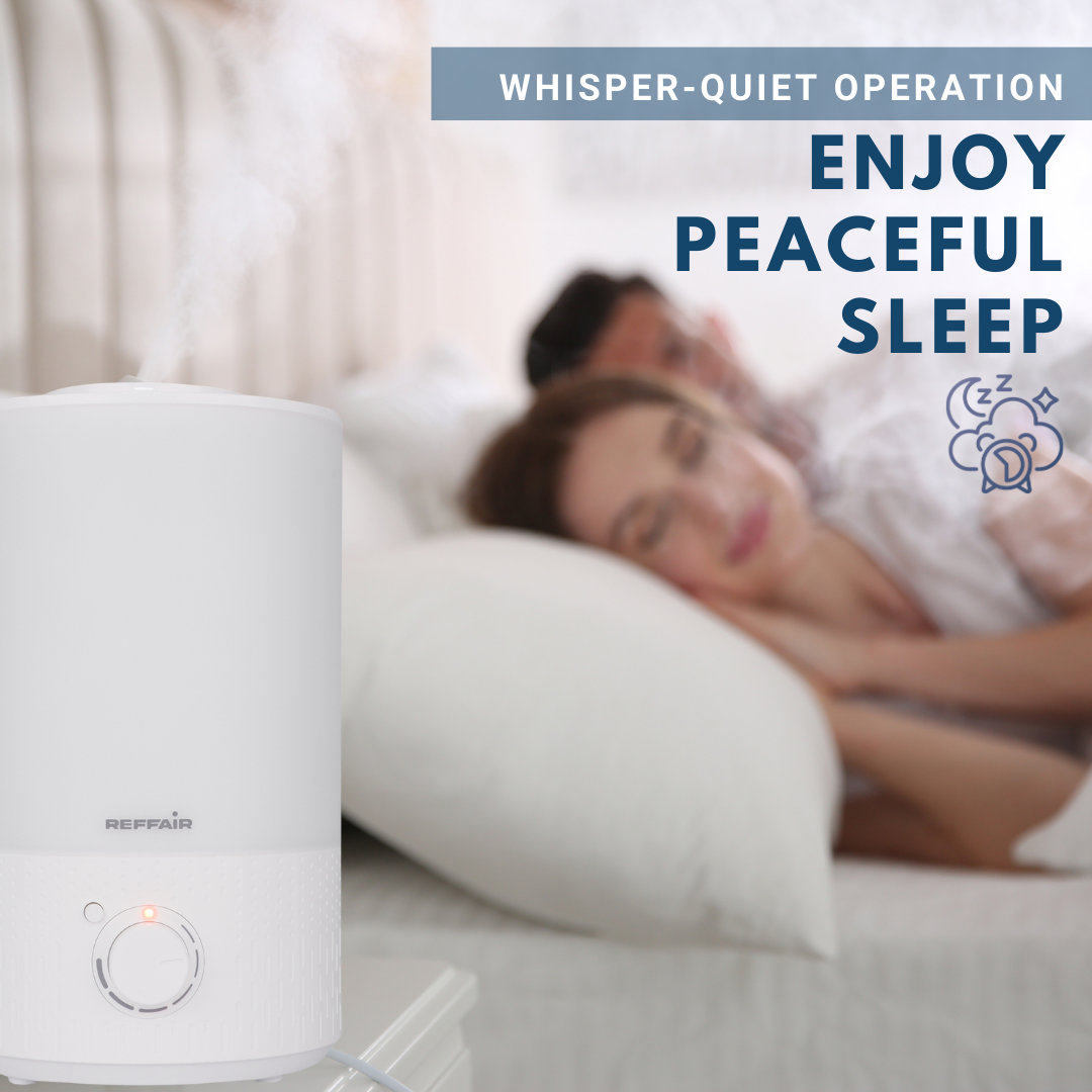 Reffair Caligo 70 Lite Smart Cool Mist Ultrasonic Humidifier for Bedroom, Top-Fill, Essential Oil Diffuser