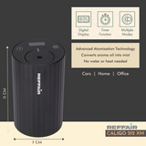 Reffair 212 XM Waterless Essential Oil Diffuser for Cars, Home & Office | Essential Oil Diffuser for Aromatherapy with Display & Timer Function