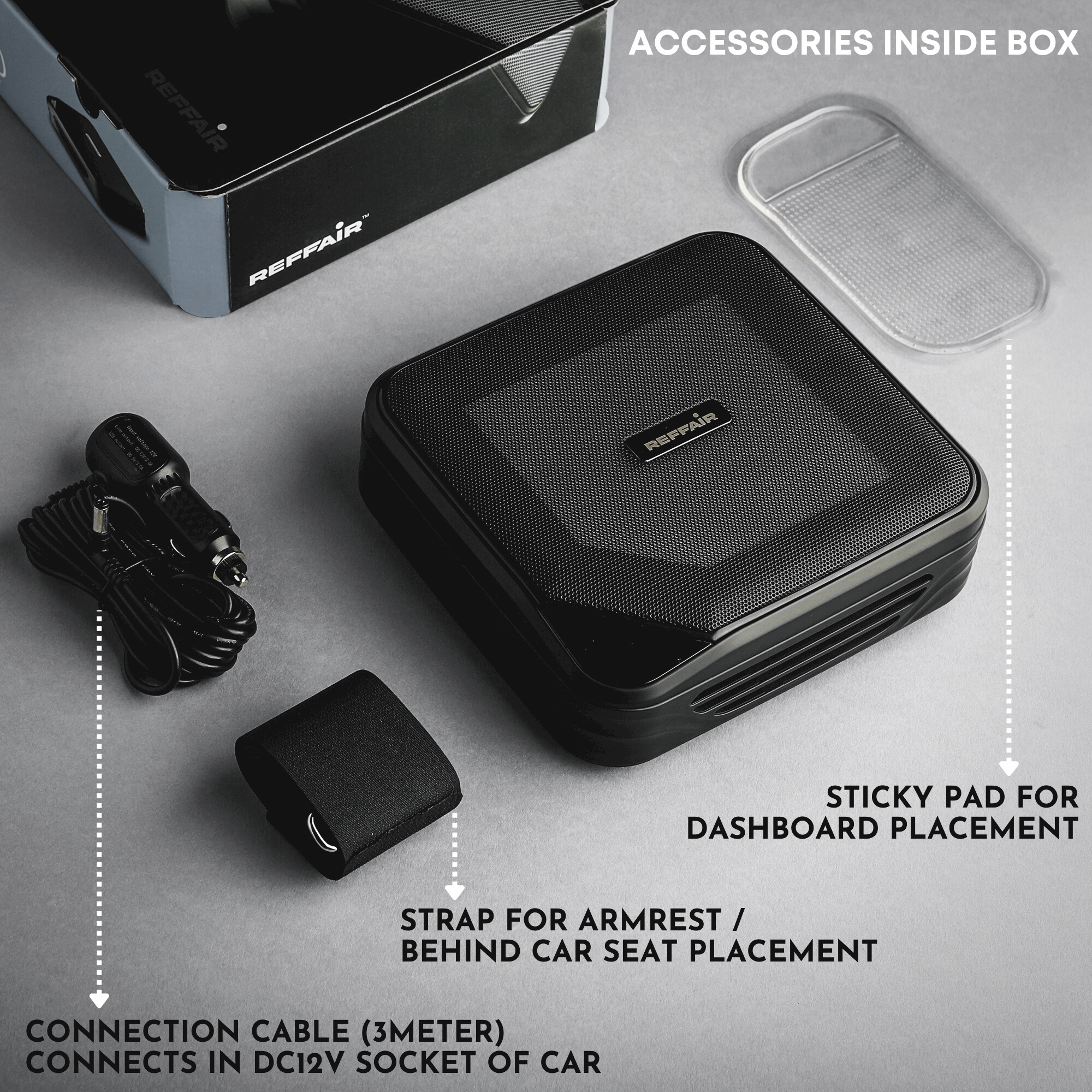 Reffair QX50 Plus Car Air Purifier | Photocatalytic Filtration | Plasma Protect Technology | High Performance Air Purifier for Cars & SUVs