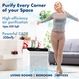 Reffair LivAir-350B Home Air Purifier with Plasma Protect technology, H13 TRUE HEPA Filter with Activated Carbon, Removes 99.97% Pollutants & Allergens, AQI Display, Aromatherapy