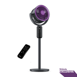 Reffair PureFlo Apex X360 3D Air Circulation Fan | Plasma Air Refresh Technology | 90° Horizontal + 120° Vertical Oscillation | 8 Speeds | Remote Control | Adjustable Height | 25dB Quiet Operation | Energy Efficient