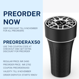Reffair AX50 Car Air Purifier | UV + Plasma Ions Function | H13 True HEPA Filter with Activated Carbon | Aromatherapy Function (Black)