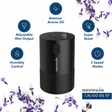Reffair 212 XP Aroma Oil Diffuser for Cars, Home & Office | Essential Oil Diffuser for Aromatherapy with Display & Timer Function (Black)