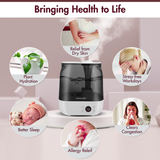 Reffair Caligo 700 Ultrasonic Humidifier 6L – Cool & Warm Mist | Large Room Humidifier with Touch Panel, Hygrostat + External Sensor, Aroma Diffuser, Silent Sleep Mode, Auto Shut-Off & 12H Timer (Up to 400 Sq Ft)