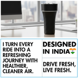 Reffair AX50 Car Air Purifier | UV + Plasma Ions Function | H13 True HEPA Filter with Activated Carbon | Aromatherapy Function (Black)