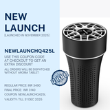 Reffair AX50 Car Air Purifier (without aroma tablet) | UV + Plasma Ions Function | H13 True HEPA Filter with Activated Carbon | Aromatherapy Function (Black)