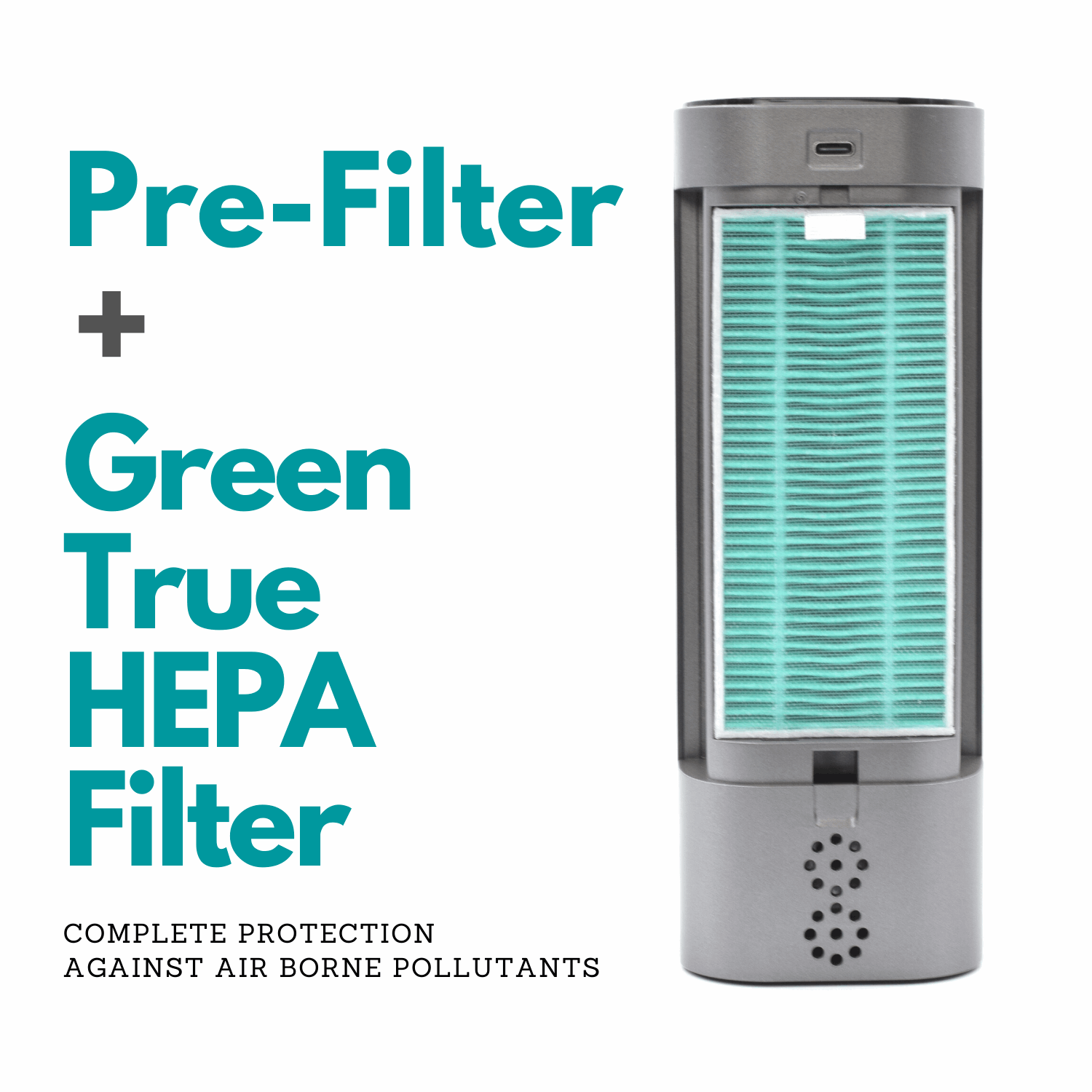 Reffair AX60 Replacement Filter | Green True HEPA Filter for Better Air Purification