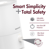 Reffair Caligo 200 Ultrasonic Cool Mist Humidifier | 3.5L Top Fill Tank, Aromatherapy Function, Soothing Night Light, Quiet Operation, Auto Shut-Off, Air Humidifier for Bedroom, Baby &amp; Office