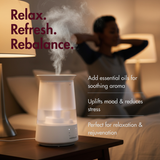 Reffair Caligo 900 Ultrasonic Humidifier 6L Cool Warm Mist with Plasma Ion Purification, Smart Humidistat, Top Fill Design, Auto Shut Off — Premium Home Air Humidifier