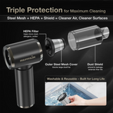 Reffair Cleanjet CX50 Cordless Vacuum Cleaner for Car & Home | 12000 Pa Suction with BLDC Motor | 4-in-1 (Vacuum, Air Blower, Inflator, Deflator) | 4000 mAh Battery, HEPA Filter