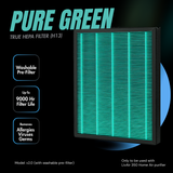 Reffair (Pure Green) Replacement filter for LivAir 350 Home Air Purifier | 3-in-1 H13 True HEPA & Activated Carbon Filter (v2 - washable pre-filter)